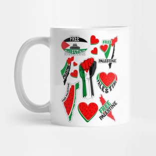 Palestine Symbols Pattern Mug